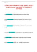 NYSTCE MULTI-SUBJECT CST&colon; PART 3&comma; ARTS & SCIENCES&semi; ACTUAL EXAM WITH CORRECT ANSWERS