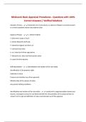 Mckissock Basic Appraisal Procedures - Questions with 100&percnt; Correct Answers &vert; Verified Solutions
