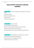 PEER SUPPORT EXAM WITH VERIFIED ANSWERS