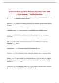 Mckissock Basic Appraisal Principles Questions with 100&percnt; Correct Answers &vert; Verified Solutions
