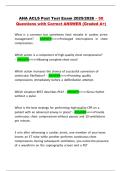 AHA ACLS Post Test Exam 2025&sol;2026 &ndash; 50 Questions with Correct ANSWER &lpar;Graded A&plus;&rpar;