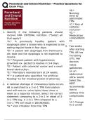 Parenteral and Enteral Nutrition &ndash; Practice Questions for Exam Prep