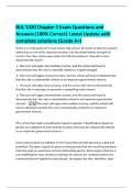 BUL 3320 Chapter 5 Exam Questions and  Answers&vert;100&percnt; Correct&vert; Latest Update with  complete solutions &lpar;Grade A&plus;&rpar; 