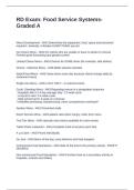 RD Exam Food Service Systems-Graded A