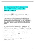 Cath lab nursing care Exam Questions and  answers Latest update with complete  solutions &lpar;Grade A&plus;&rpar; 