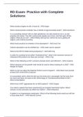 RD Exam- Practice with Complete Solutions