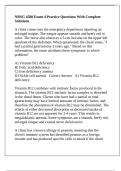 NRSG 4580 Exam 4 Practice Questions With Complete Solutions