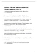CA LIFE&ndash; PSI Exam Questions With 100&percnt;  Verified Answers Graded A&plus; 