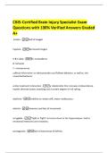 CBIS-  Certified Brain Injury Specialist Exam  Questions with 100&percnt; Verified Answers Graded  A&plus; 