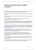 RD Practice Exam with Complete Solutions