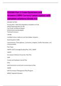 CESSWI Part 2 Exam Questions and  Answers&vert;100&percnt; Correct&vert; Latest Update with  complete solutions &lpar;Grade A&plus;&rpar; 