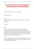 ATI PHARMACOLOGY 2023 ASSESSMENT B QUESTIONS WITH VERIFIED ANSWERS