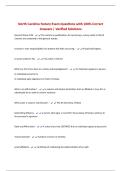 North Carolina Notary Exam Questions with 100&percnt; Correct Answers &vert; Verified Solutions