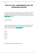 MATH ATI TEAS &vert; COMPREHENSIVE Q&A FOR GUARANTEED SUCCESS