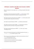 CIPM Exam &vert; Questions with 100&percnt; correct Answers &vert; Verified Solutions