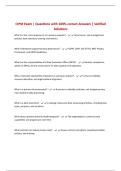 CIPM Exam &vert; Questions with 100&percnt; correct Answers &vert; Verified Solutions