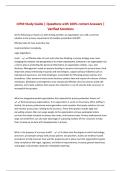 CIPM Study Guide &vert; Questions with 100&percnt; correct Answers &vert; Verified Solutions