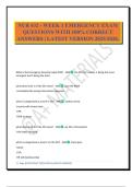 NUR 432 - WEEK 1 EMERGENCY EXAM QUESTIONS WITH 100&percnt; CORRECT ANSWERS &vert; LATEST VERSION 2025&sol;2026&period;