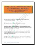 NUR112- WEEK 1- PROFESSIONALISM EXAM QUESTIONS WITH 100&percnt; CORRECT ANSWERS &vert; LATEST VERSION 2025&sol;2026&period;