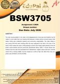 BSW3705 Assignment 2 &lpar;COMPLETE ANSWERS&rpar; 2026 - DUE 2026