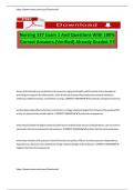 Nursing 337 Exam 1 And Questions With 100- Correct Answers&period;&lpar;Verified&rpar; Already Graded&period;&excl;&excl;&excl;&period;
