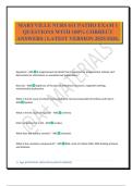 MARYVILLE NURS 611 PATHO EXAM 1 QUESTIONS WITH 100&percnt; CORRECT ANSWERS &vert; LATEST VERSION 2025&sol;2026&period;