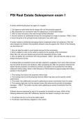 PSI Real Estate Salesperson exam 1  NEWEST 2025&sol;2026 ACTUAL EXAM COMPLETE QUESTIONS AND CORRECT DETAILED ANSWERS &lpar;VERIFIED ANSWERS&rpar; &vert;ALREADY GRADED A&plus;&vert;&vert;BRAND NEW&excl;&excl;