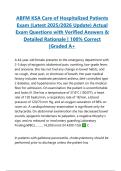 ABFM KSA Care of Hospitalized Patients Exam &lpar;Latest 2025&sol;2026 Update&rpar; Actual Exam Questions with Verified Answers & Detailed Rationale &vert; 100&percnt; Correct &vert;Graded A&plus; 