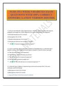 NURS 3511 WEEK 9 DIABETES EXAM QUESTIONS WITH 100&percnt; CORRECT ANSWERS &vert; LATEST VERSION 2025&sol;2026&period;
