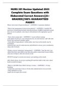 NURS 381 Review Updated 2025 Complete Exam Questions with Elaborated Correct Answers&vert;&vert;A&plus; GRADED&vert;&vert;100&percnt; GUARANTEED PASS&excl;&excl;&excl;