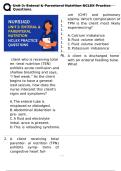  Unit 2&colon; Enteral & Parenteral Nutrition NCLEX Practice Questions