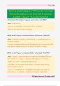 Safety and Emergency Procedures Final  Exam Questions and Correct Answers&sol;  Latest Update &sol; Already Graded 
