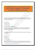 NURS3550 FINAL EXAM QUESTIONS WITH 100&percnt; CORRECT ANSWERS &vert; LATEST VERSION 2025&sol;2026&period;