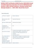 SOCRA CCRP Certification EXAM Practice 2025&sol;2026 Actual  Complete Real Exam Questions & Correct Well Elaborated  Answers &vert;100&percnt; Verified solutions &vert; Already Verified Test &vert;  Already Graded A&plus; &sol; 2025-2026  Brand New Exam&excl;&excl; 
