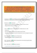 OTS 322&colon; SCHIZOPHRENIA EXAM QUESTIONS WITH 100&percnt; CORRECT ANSWERS &vert; LATEST VERSION 2025&sol;2026&period;