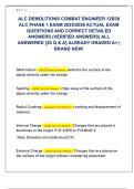 ALC DEMOLITIONS COMBAT ENGINEER 12B30  ALC PHASE 1 EXAM 2025&sol;2026 ACTUAL EXAM  QUESTIONS AND CORRECT DETAILED  ANSWERS &lpar;VERIFIED ANSWERS&rpar; ALL  ANSWERED &lbrace;20 Q & A&rcub; ALREADY GRADED A&plus; &vert;  BRAND NEW&excl; 