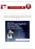 Test Bank &ndash;Fauber&rsquo;s Radiographic Imaging And Exposure 7th Edition Author&colon;Terri L&period; Fauber With Verified Questions & Answers All Chapters&lbrace;1-10&rcub; 100&percnt; Complete A&plus; Grade Latest Edition