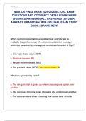 MBA 620 FINAL EXAM 2025&sol;2026 ACTUAL EXAM  QUESTIONS AND COORRECT DETAILED ANSWERS  &lpar;VERIFIED ANSWERS&rpar; ALL ANSWERED &lbrace;80 Q & A&rcub;  ALREADY GRADED A&plus;&sol; MBA 620 FINAL EXAM STUDY  GUIDE &vert; BRAND NEW&excl; 