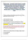 NBDHE EXAM &ndash; NATIONAL BOARD DENTAL HYGIENE  EXAMINATION QUESTION BANK 2025&sol;2026 ACTUAL  EXAM QUESTIONS AND CORRECT DETAILED  ANSWERS &lpar;VERIFIED ANSWERS&rpar; ALL ANSWERED  &lbrace;180 Q & A&rcub; ALREADY GRADED A&plus;&sol; NATIONAL  BOARD DENTAL HYGIENE EXAMINATION &vert; BRAND  NEW&excl; 