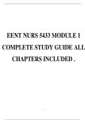 EENT NURS 5433 MODULE 1 COMPLETE STUDY GUIDE ALL CHAPTERS INCLUDED &period;