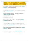FRESENIUS WATER TREATMENT QUESTIONS AND ANSWERS UPDATED 2025&sol;2026 A COMPLETE EXAM ALL ANSWERS 100&percnt; CORRECT DETAILED BEST GRADED TO SCORE A&plus; FOR SUCCESS