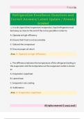 Refrigeration Excellence Questions and  Correct Answers&sol; Latest Update &sol; Already  Graded