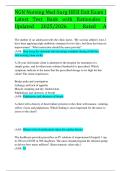 NGN Nursing Med-Surg HESI Exit Exam &vert; Latest Test Bank with Rationales &vert; Updated 2025&sol;2026 &vert; Rated A