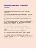 Floodplain Management - Exam 1 with answers