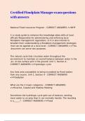 Certified Floodplain Manager exam questions with answers