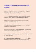 ASFPM CFM Exam Prep Questions with answers
