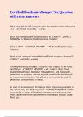 Certified Floodplain Manager Test Questions with correct answers