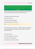 Principles of Real Estate Questions and  Correct Answers&sol; Latest Update &sol; Already  Graded