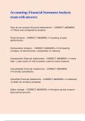 Accounting Financial Statement Analysis exam with answers