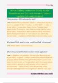 Water Safety Instructor Study Guide  Questions and Correct Answers&sol; Latest  Update &sol; Already Graded 